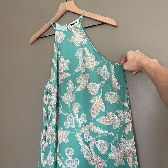 Show Me Your Mumu Gomez Jadely Paisley Floral A-Line Dress Size Small Green - Picture 6 of 16